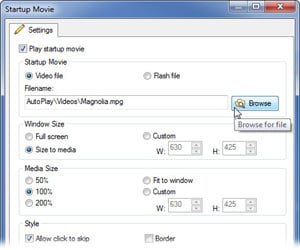 Startup Video or Flash Movie