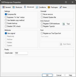 Advanced File Settings